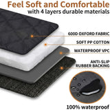 CARLA HOME Waterproof Dog Car Seat Cover Hammock - Black - Nylon - Dog Set Cover