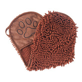 Quick Drying Coffee Dog Bath Towel with Hand Pockets