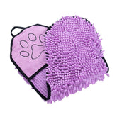 Quick Drying Dog Towel with Hand Pockets – Purple