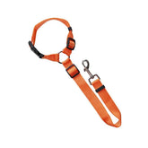 Dog Pet Safety Seat Belt Clip For Car Vehicle Seatbelt Adjustable Harness Lead - Orange