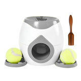 Grey Interactive Dog Tennis Feeder & Treat Reward Toy