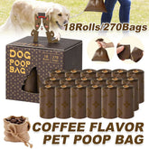 Coffee Scented Dog Poop Bags – 270 Pack, 18 Rolls