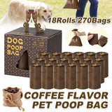 Coffee Scented Dog Poop Bags – 270 Pack, 18 Rolls