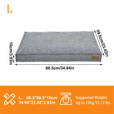 Large Waterproof Dog Bed with Washable Cover – Grey