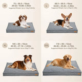 Large Waterproof Dog Bed with Washable Cover – Grey