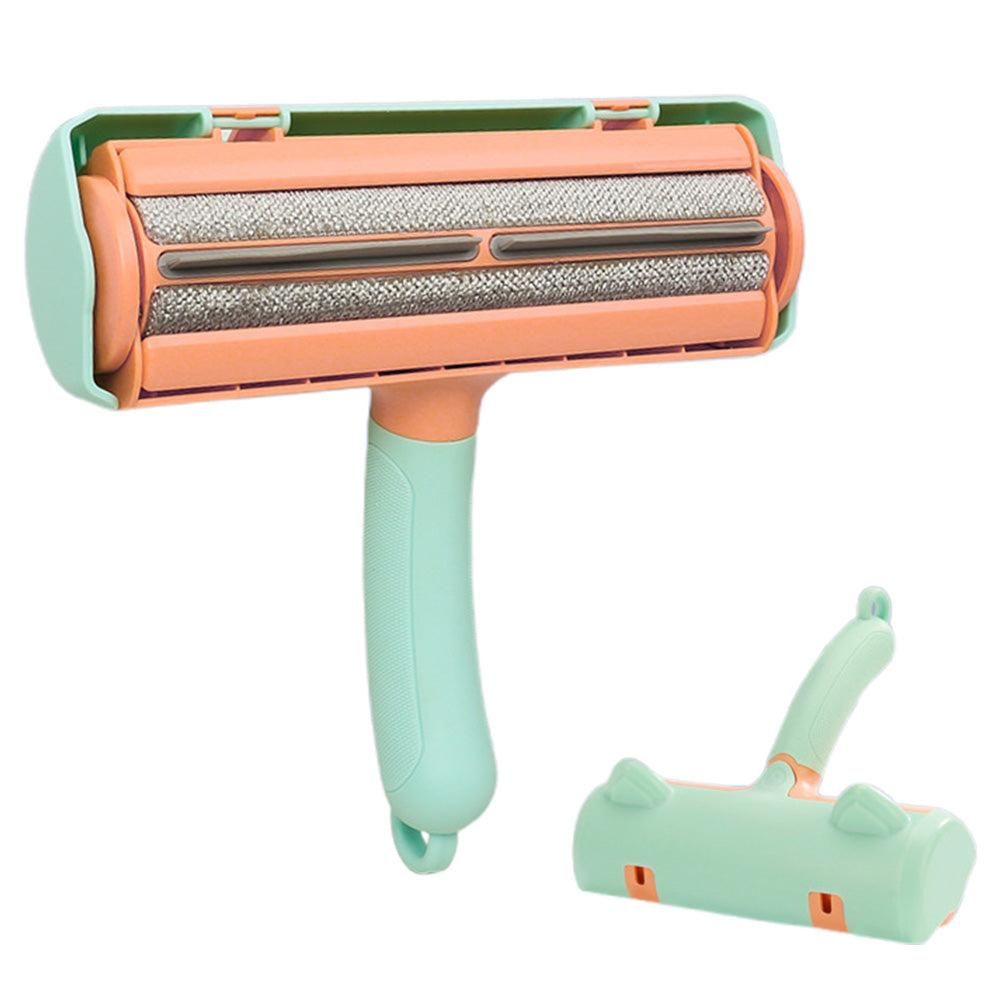 Reusable Pet Hair Remover Roller - For Dog & Cat Fur on Furniture & Clothes Green