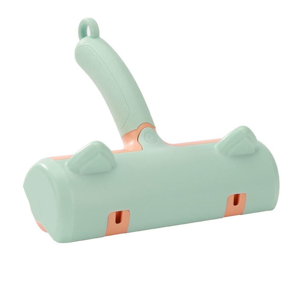 Reusable Pet Hair Remover Roller - For Dog & Cat Fur on Furniture & Clothes Green