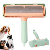 Reusable Pet Hair Remover Roller - For Dog & Cat Fur on Furniture & Clothes Green