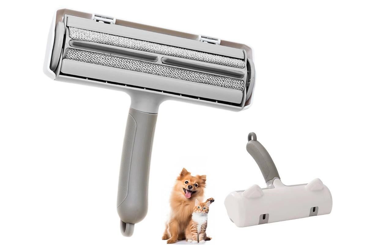 Reusable Pet Hair Remover Roller - For Dog & Cat Fur on Furniture & Clothes Green