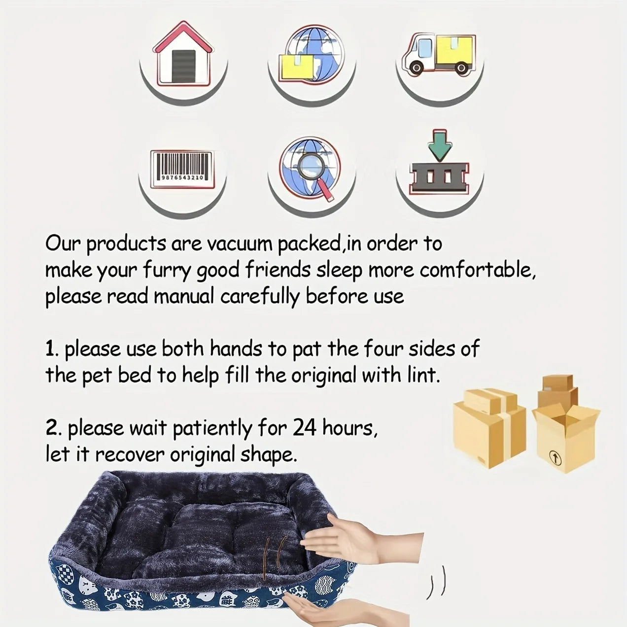 XXL Blue Pet Bed – Sofa Mat for Cats & Dogs