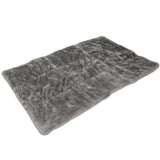 Yes4Pets 48 Inch Dog Crate Bed – Grey Fleece Mat