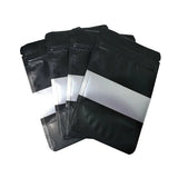 50-Pack Resealable Dog Treat Bags – Black Window Pouches