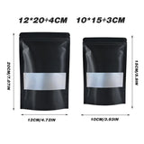 50-Pack Resealable Dog Treat Bags – Black Window Pouches