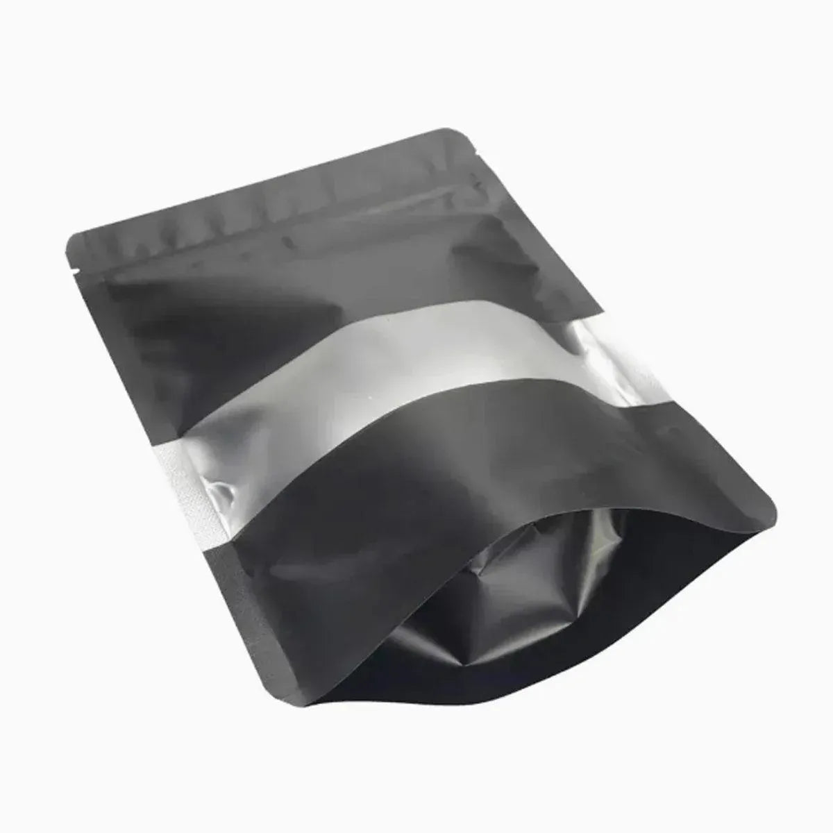 50-Pack Resealable Dog Treat Bags – Black Window Pouches