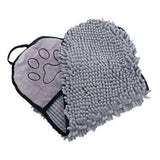 Grey Quick Drying Dog Towel with Hand Pockets – 62 × 23cm