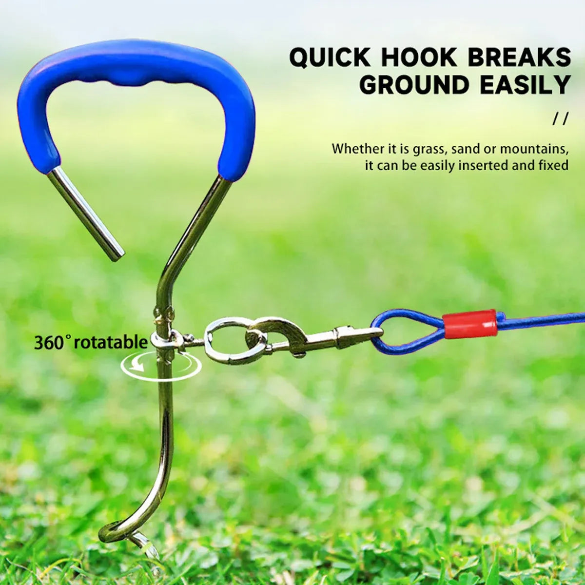 10m Dog Tie-Out Stake & Cable – Small to Medium Dogs