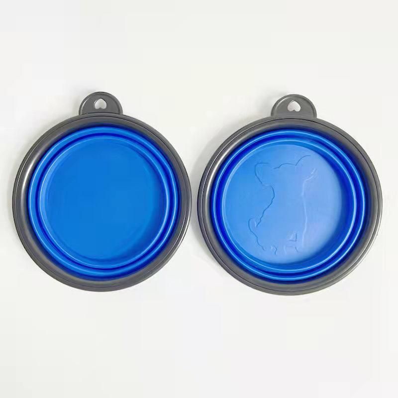 Collapsible Silicone Pet Bowl for Cat Dog Portable Food and Water Feeder - Orange