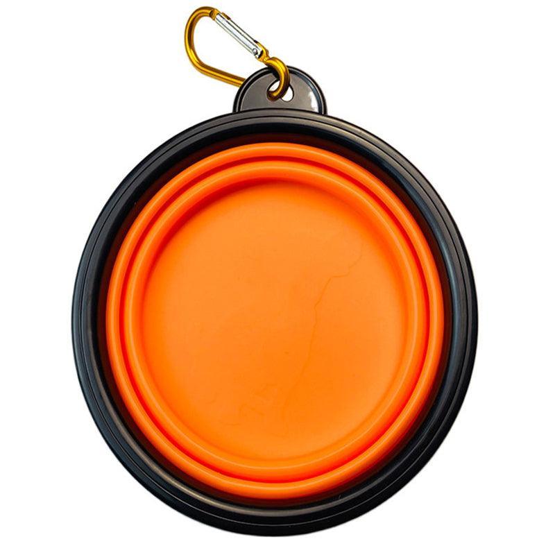 Collapsible Silicone Pet Bowl for Cat Dog Portable Food and Water Feeder - Red