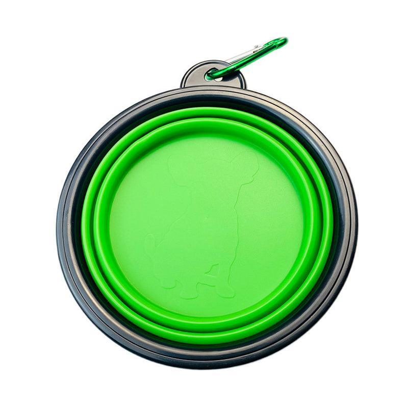 Collapsible Silicone Pet Bowl for Cat Dog Portable Food and Water Feeder - Red