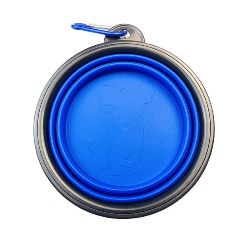 Collapsible Silicone Pet Bowl for Cat Dog Portable Food and Water Feeder - Red