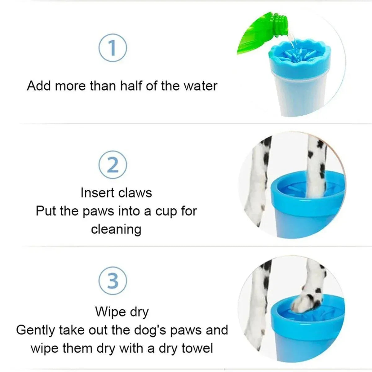 Dog Paw Cleaner Pet cat Foot Washer Cup Feet Clean Brush Cleaning Paws Wash Tool - Red