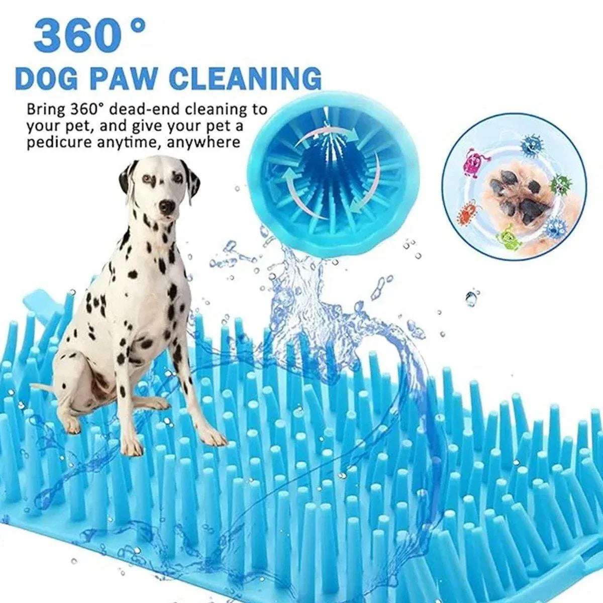 Dog Paw Cleaner Pet cat Foot Washer Cup Feet Clean Brush Cleaning Paws Wash Tool - Red