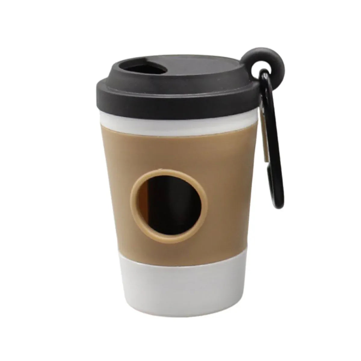 Black Dog Poop Bag Dispenser – Coffee Cup Design