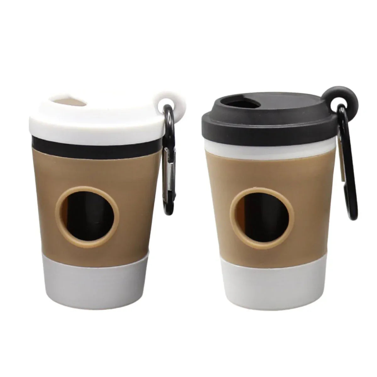 Black Dog Poop Bag Dispenser – Coffee Cup Design