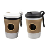 Black Dog Poop Bag Dispenser – Coffee Cup Design