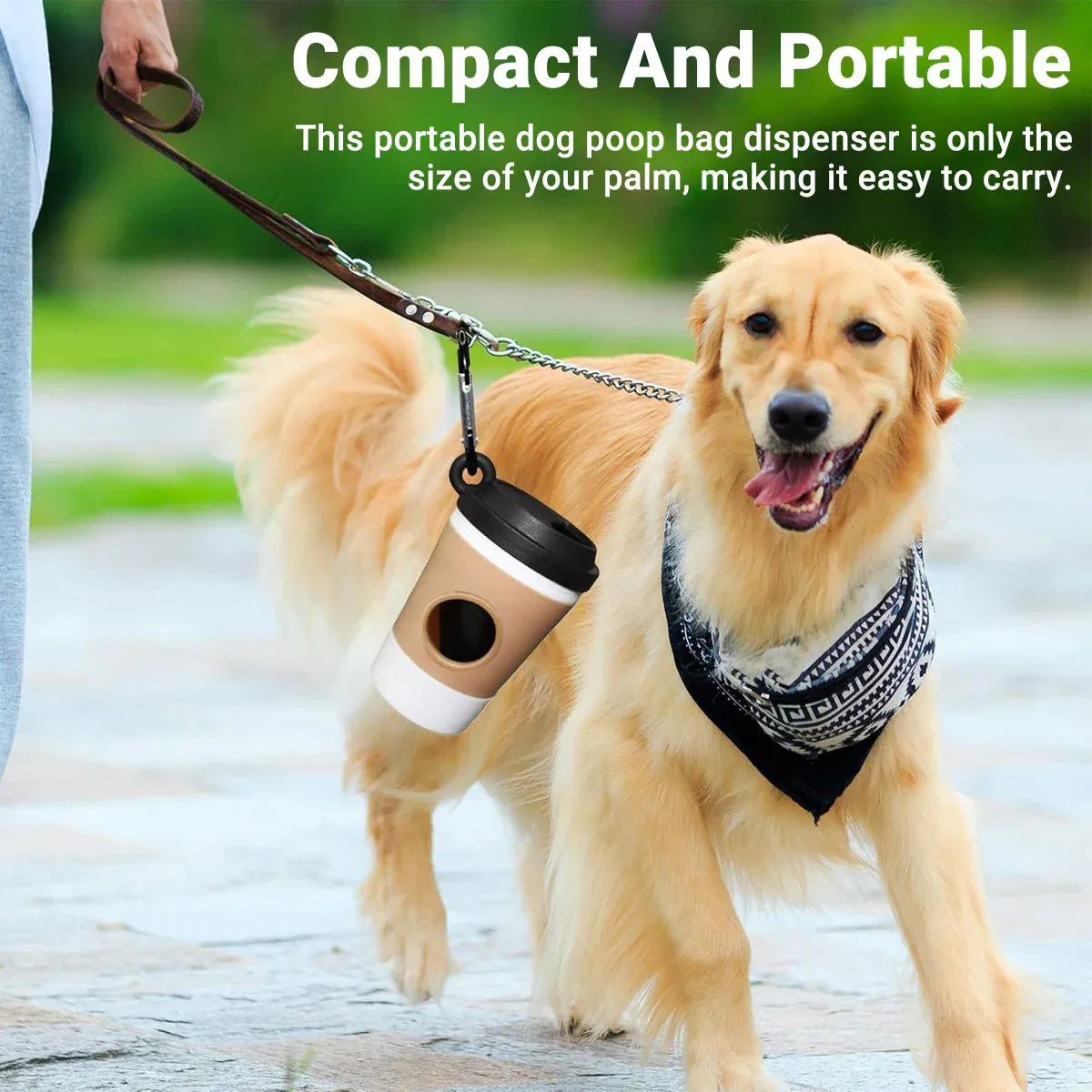 Black Dog Poop Bag Dispenser – Coffee Cup Design