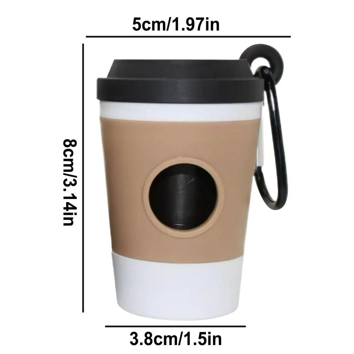Portable Dog Poop Bag Dispenser – Coffee Cup Design