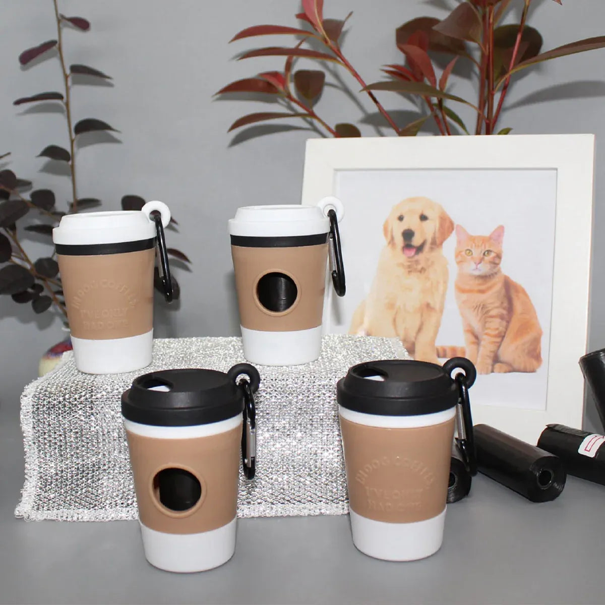 Portable Dog Poop Bag Dispenser – Coffee Cup Design
