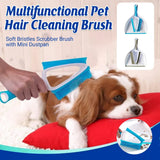 Multifunctional Pet Cleaning Hair Brush for Dogs Cats Removes Shedding Grooming - Coffee