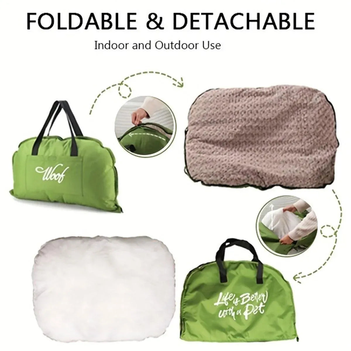 Blue Portable Dog Travel Mat – Foldable Design