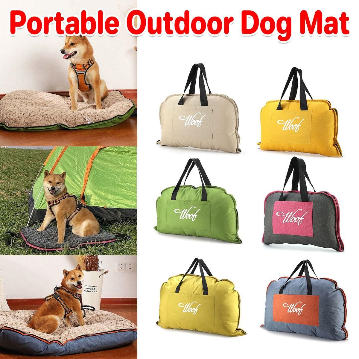 Blue Portable Dog Travel Mat – Foldable Design