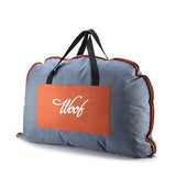 Portable Folding Dog Travel Mat – Blue & Orange
