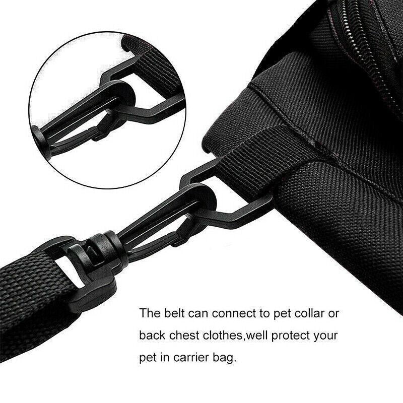 Pet Car Booster Seat Travel Carrier Basket for Cats Dogs with Secure Design - Black