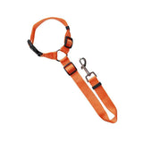 Dog Pet Safety Seat Belt Clip For Car Vehicle Seatbelt Adjustable Harness Lead - Orange
