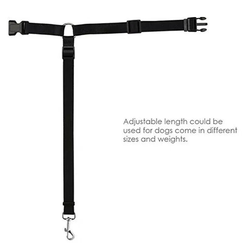 Dog Pet Safety Seat Belt Clip For Car Vehicle Seatbelt Adjustable Harness Lead - Red
