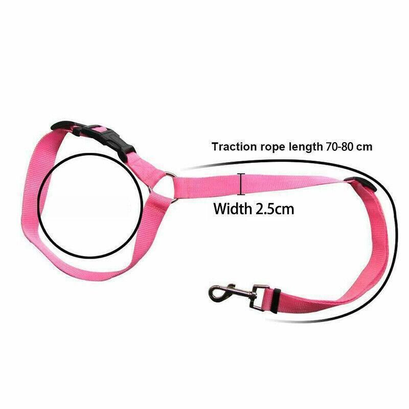 Dog Pet Safety Seat Belt Clip For Car Vehicle Seatbelt Adjustable Harness Lead - Red