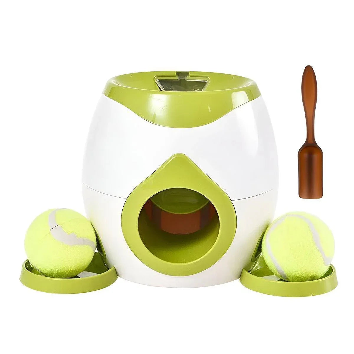 Interactive Dog Tennis Feeder & Treat Reward Toy – Green