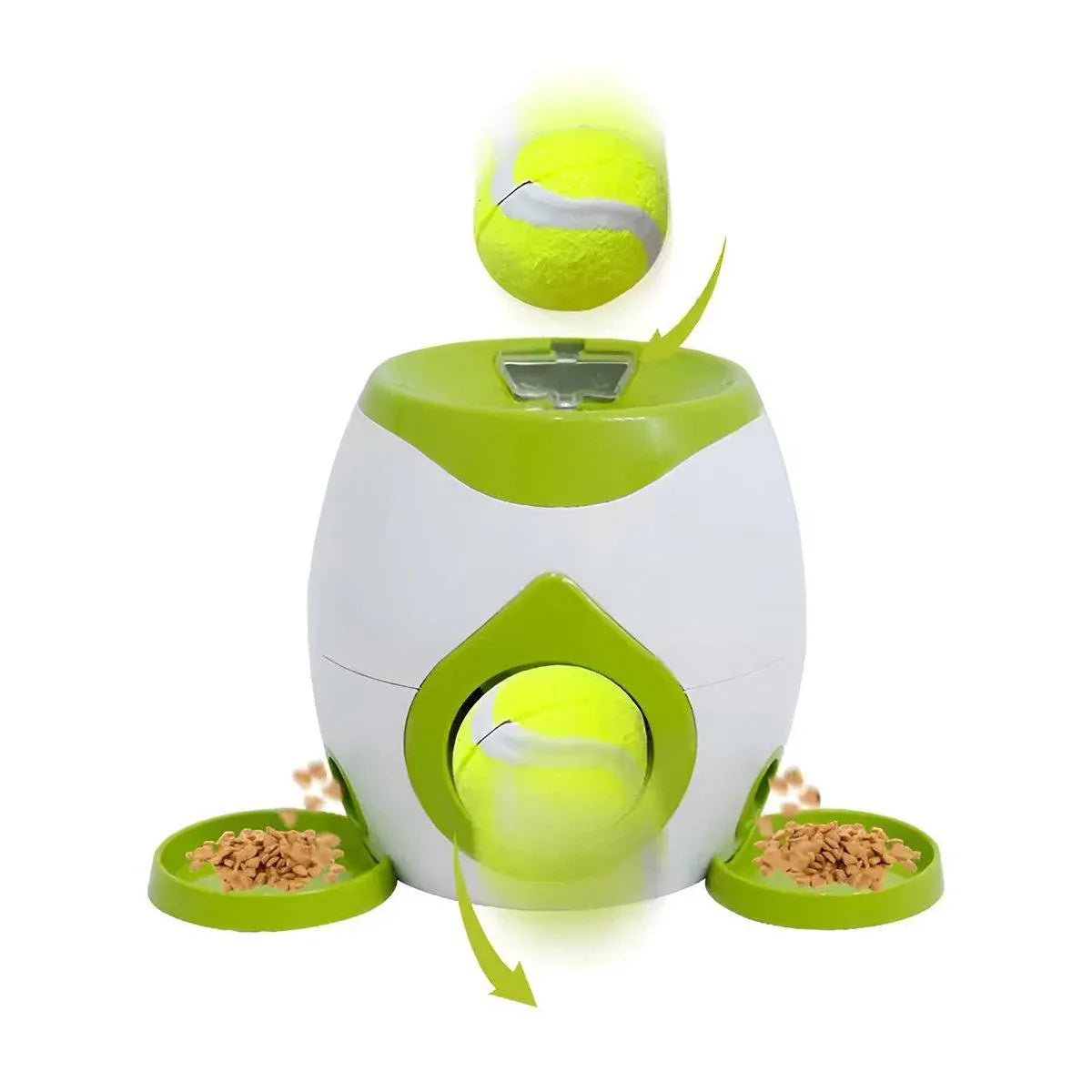 Grey Interactive Dog Tennis Feeder & Treat Reward Toy