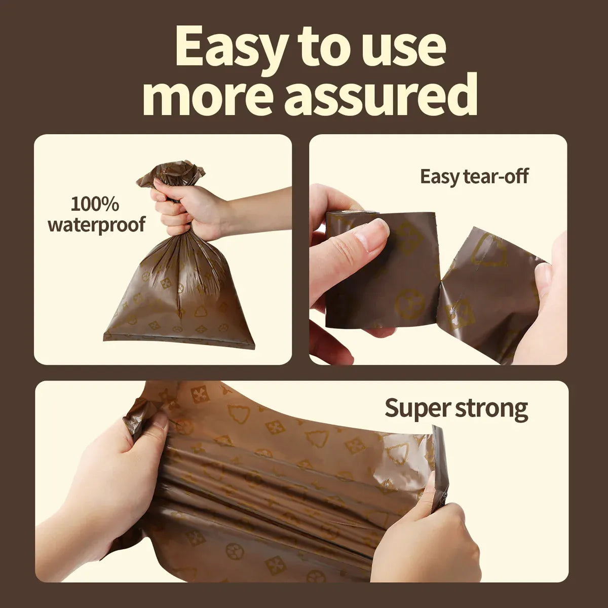 Coffee Scented Dog Poop Bags – 270 Pack, 18 Rolls