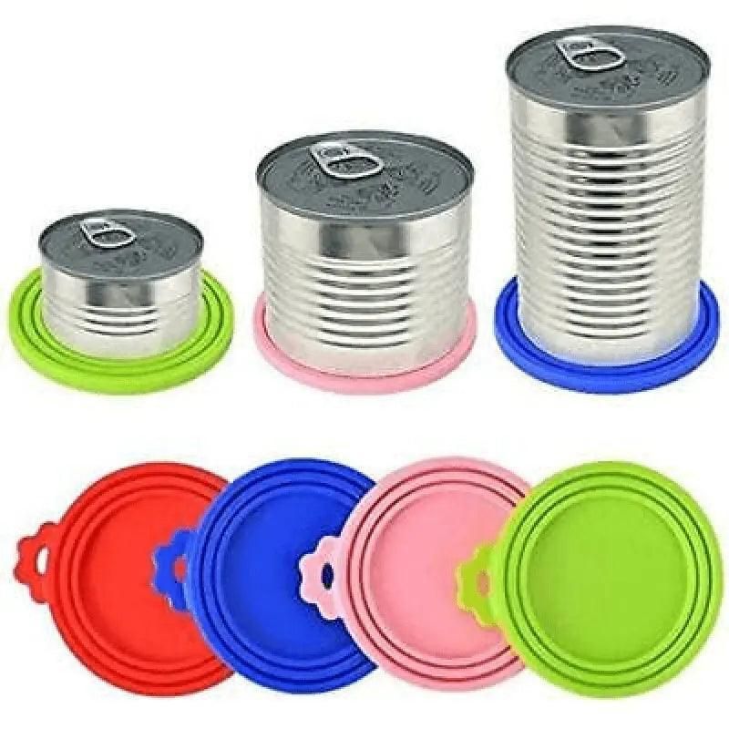 Yellow 1/2/3X Silicone Pet Food Can Cover Reusable Lid for Pet Food Storage - 1 PC