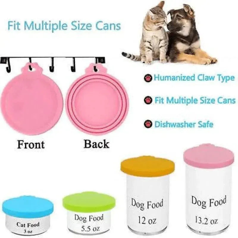 Yellow 1/2/3X Silicone Pet Food Can Cover Reusable Lid for Pet Food Storage - 1 PC