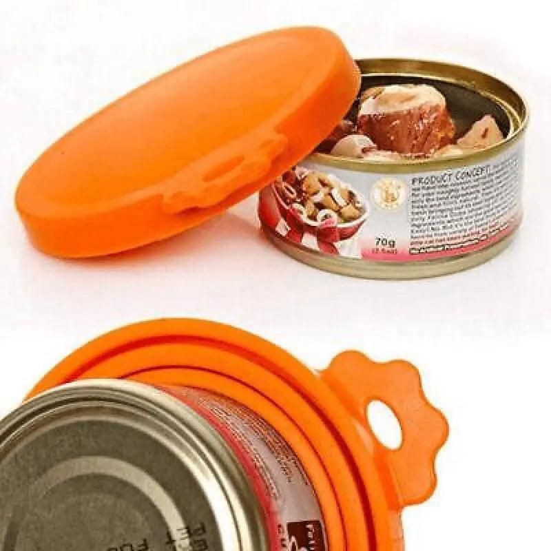 Yellow 1/2/3X Silicone Pet Food Can Cover Reusable Lid for Pet Food Storage - 1 PC