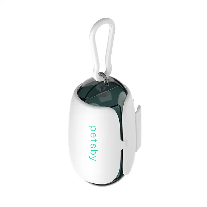 Capsule Dog Poop Bag Dispenser with Leash Clips