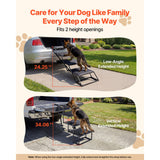 Foldable Dog Stairs for Cars – 4 Steps, 113kg Capacity